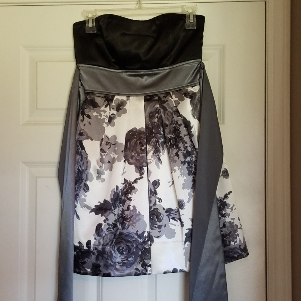 Strapless junior special occasion dress short 3